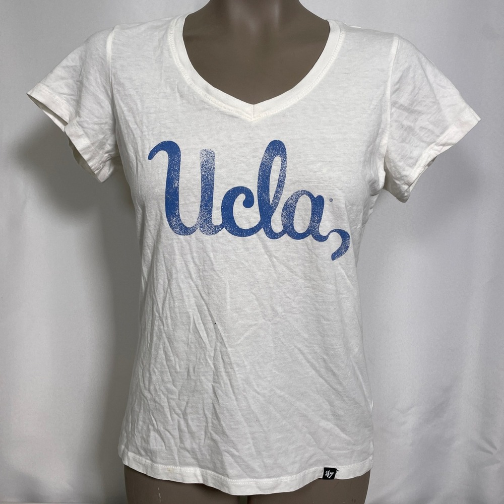 UCLA Bruins NCAA '47 Vintage Script White Blue T-Shirt Women's SMALL
